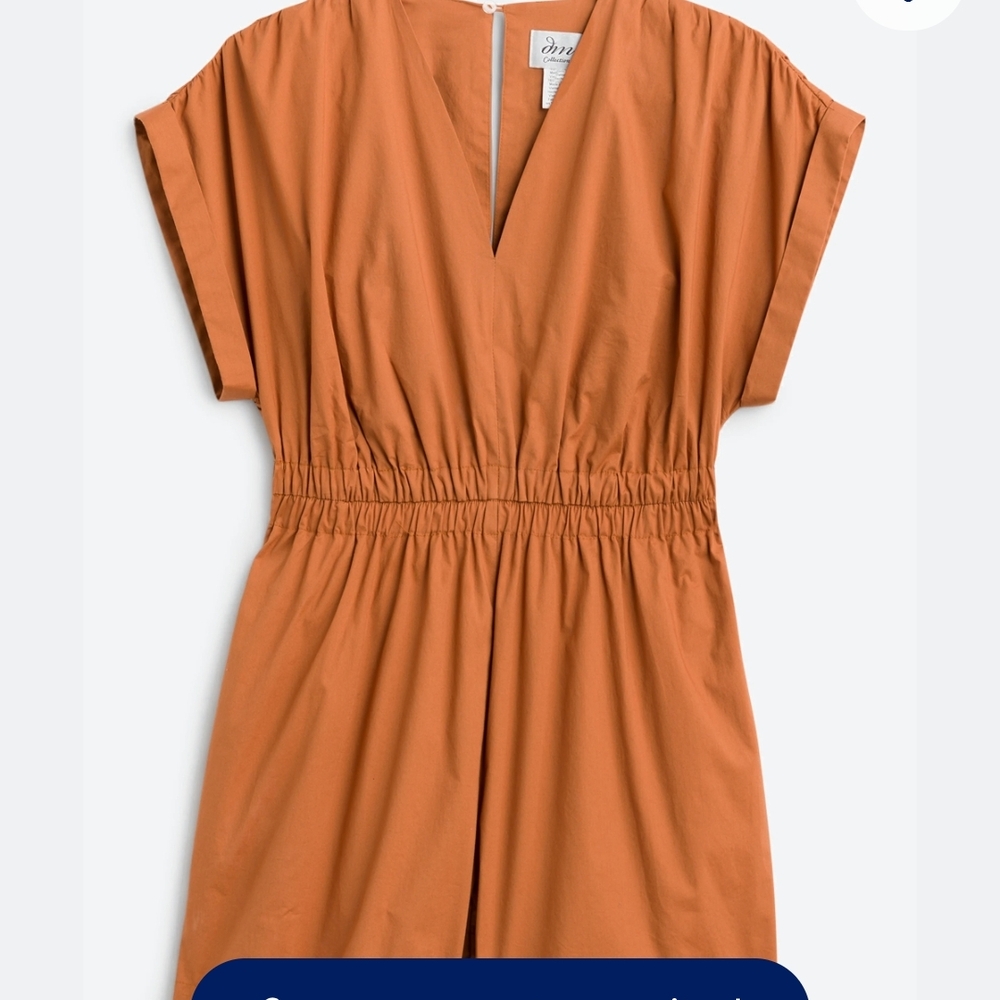 Orange V-Neck Jumpsuit
